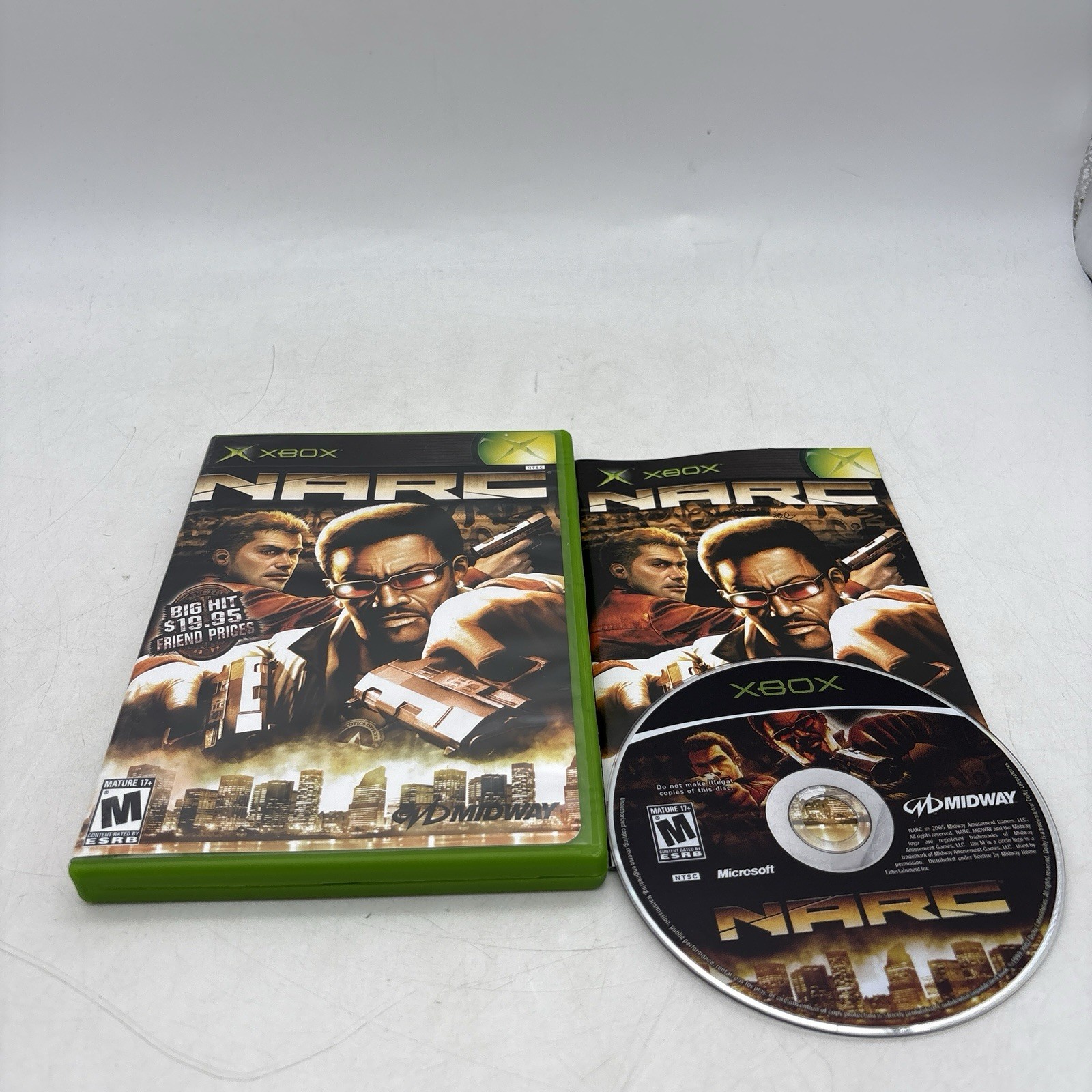 NARC Microsoft Original Xbox Complete w/ Manual CIB Tested