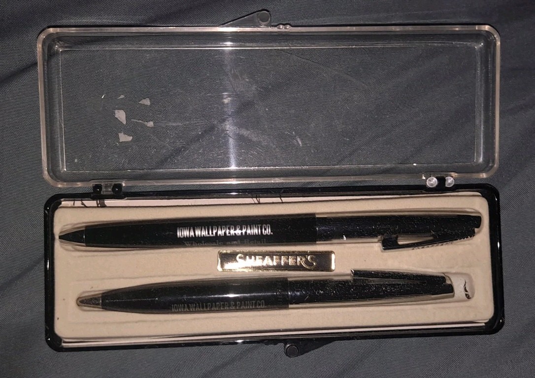 Sheaffer\'s Black Fountain Pen Pencil W/ Case Iowa Wallpaper & Photo Clinton Iowa