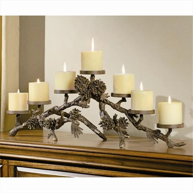 SPI Home 33015 Pinecone Mantlepiece Candlehol