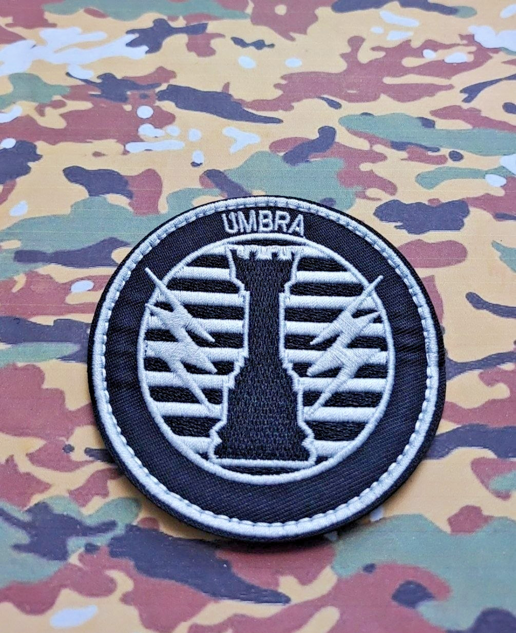 Call of Duty Umbra Catervae Shadow Company Black Hook and loop scratch Patch