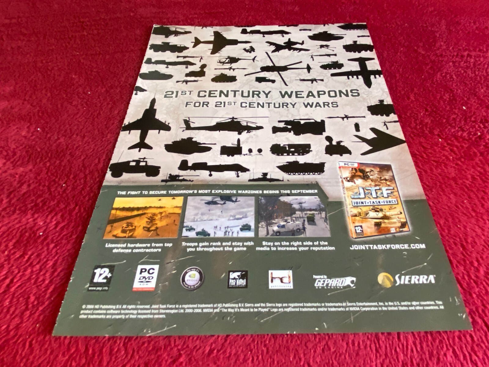 PAD64 GAME ADVERT 12X9 JOINT TASK FORCE PC CD ROM