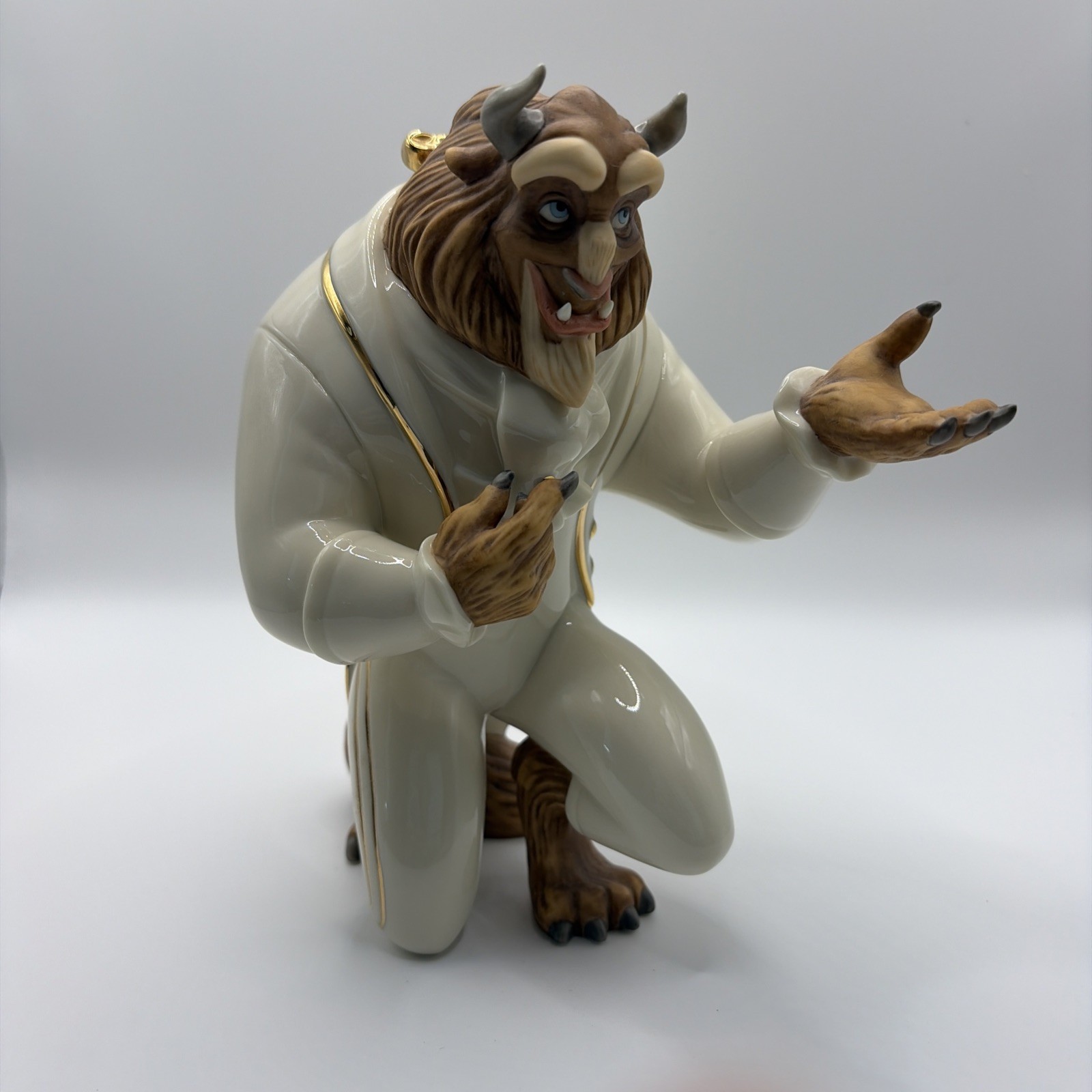 Lenox The Beast Figurine Beauty & the Beast Ivory Porcelain 24K Gold Trim