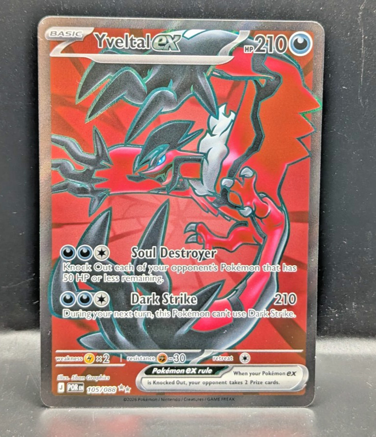 Yveltal 105/088- Pokemon Perfect Order - Ultra Rare Full Art Card NM