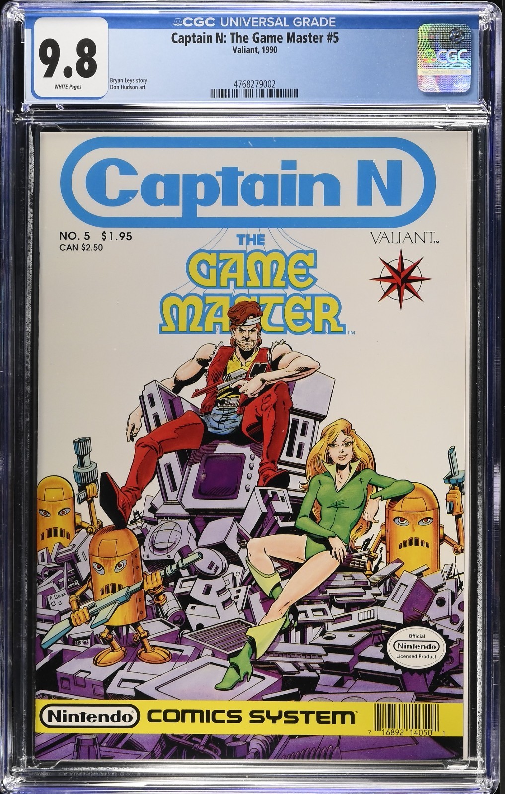 Captain N The Game Master #5 - CGC 9.8 - WP - NM/MT - Nintendo - Valiant 1990