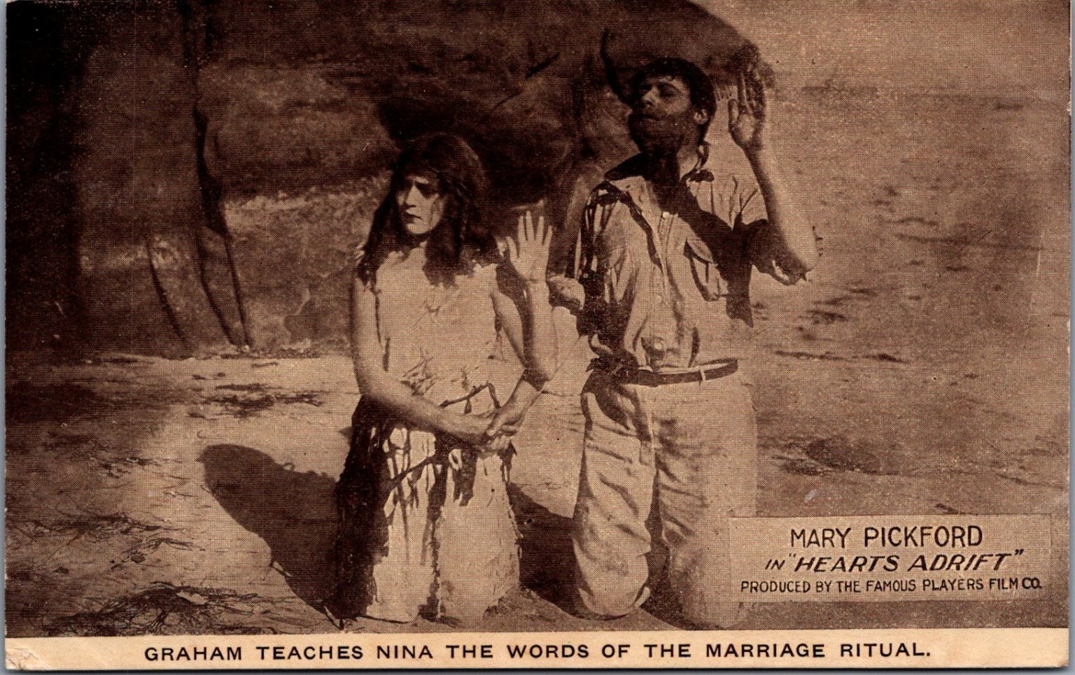 1914 Mary Pickford Hearts Adrift Movie Film Star Postcard Kraus Mfg Co