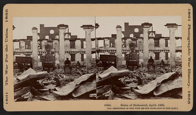 Richmond VA 1865 Civil War Ruins of Richmond Petersburg Railroad Depot