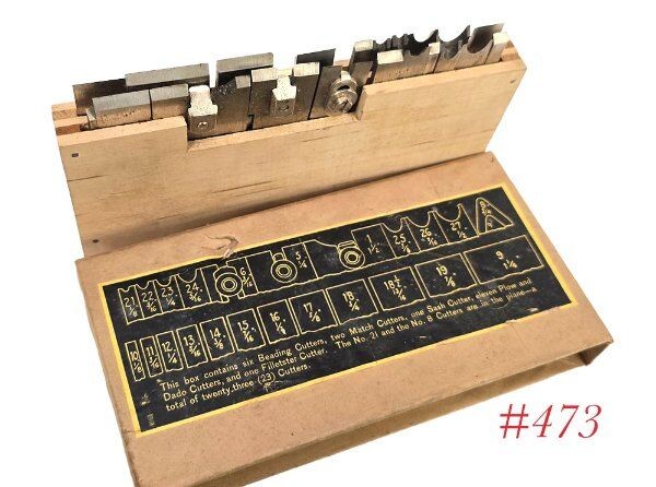 fine shape STANLEY 45 CUTTER IRONS Double Row box