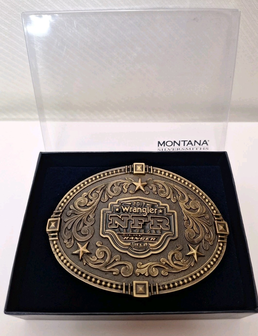 NFR Belt Buckle 2017 Montana Silversmiths Wrangler National Finals Rodeo Bronze
