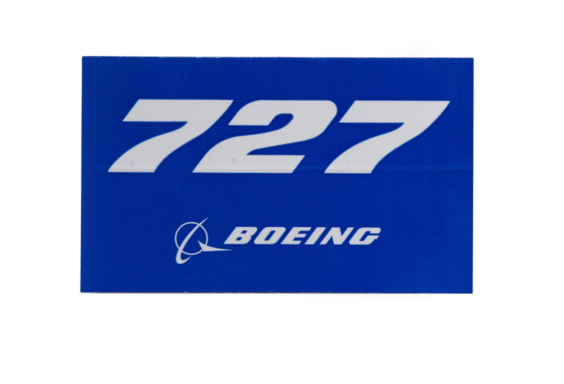 NEW Boeing 727 Blue Sticker, UPC # 580080040035