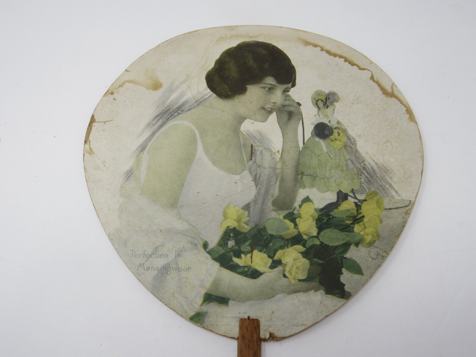 Advertising Hand Fan Vintage 1910s Putnam Munsingwear Undergarments Wolcott NY
