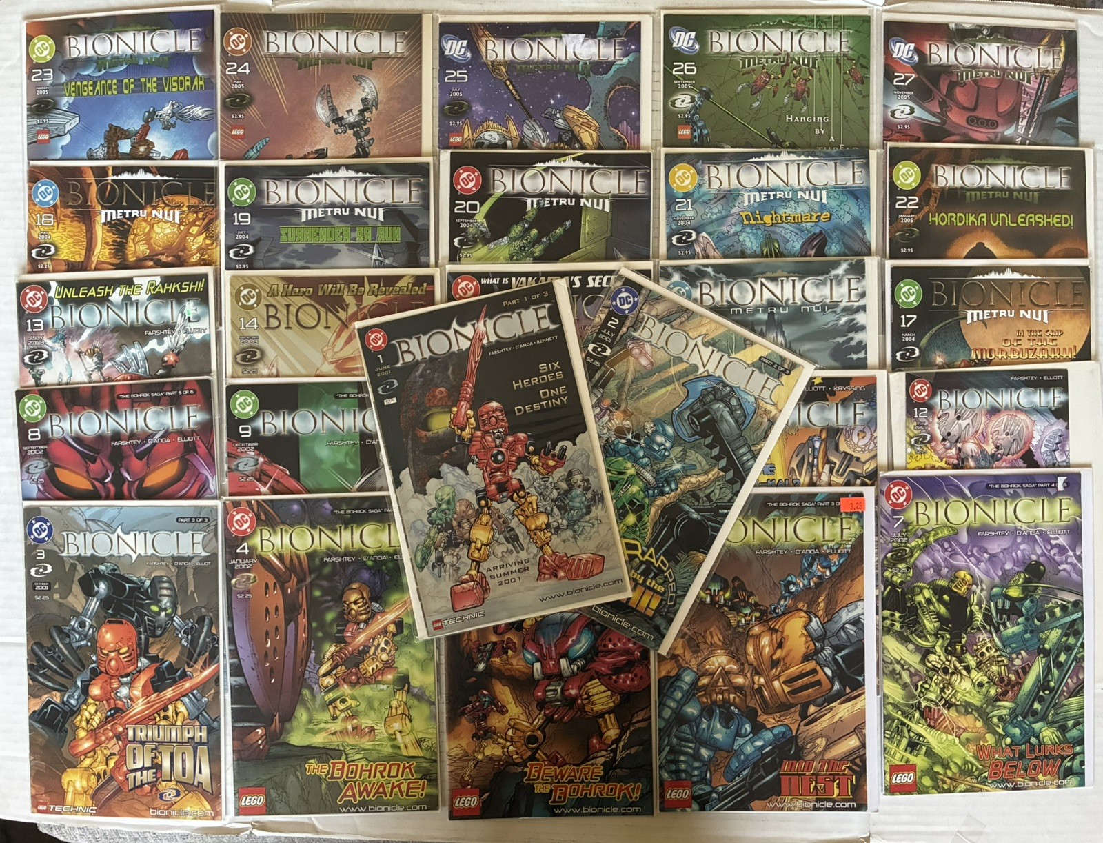 Lego Bionicle #1-27. DC, 2001-05. Complete Series Run. Various Grades