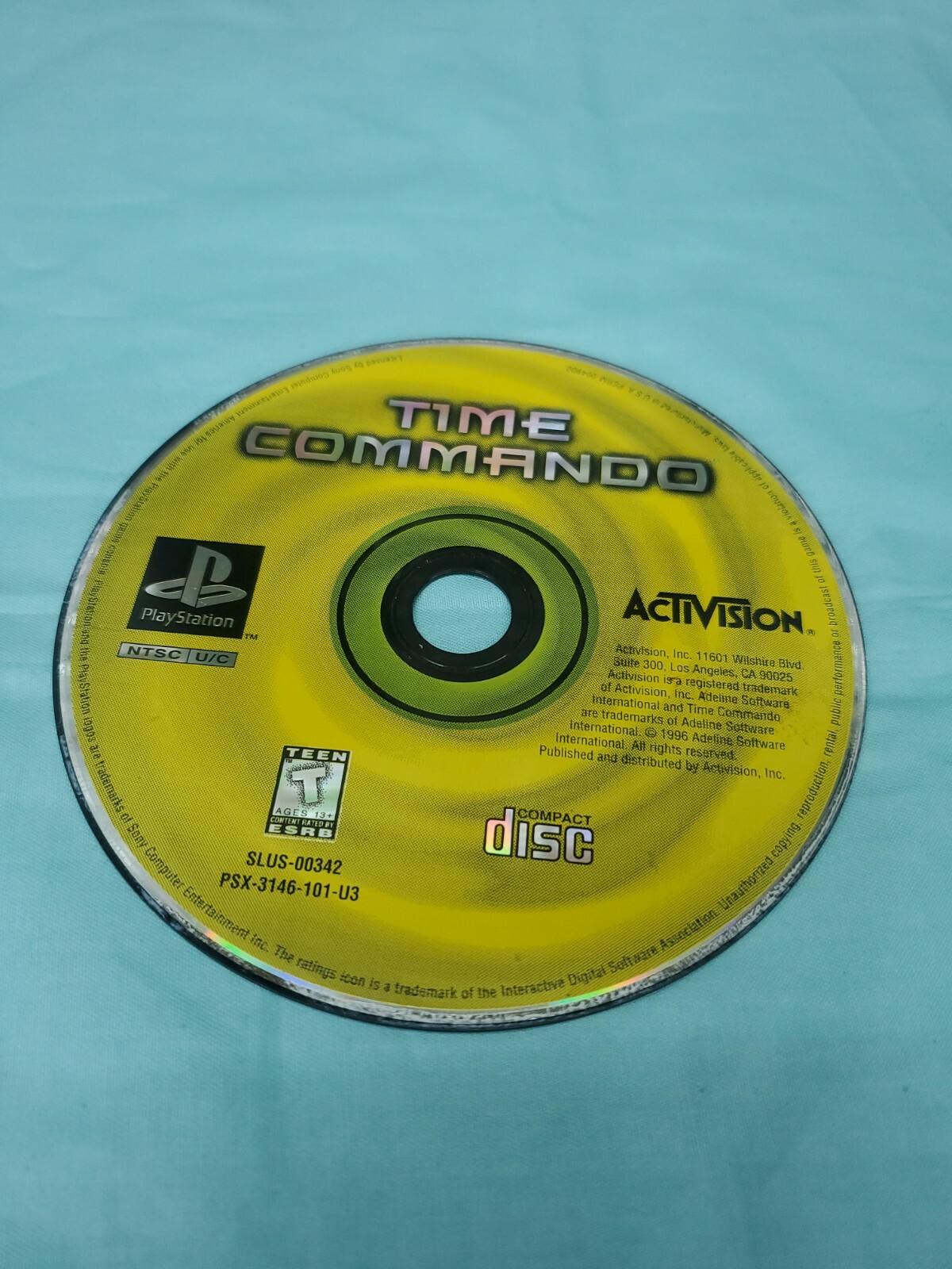 Time Commando (Sony PlayStation 1, 1996) PS1 Disc Only