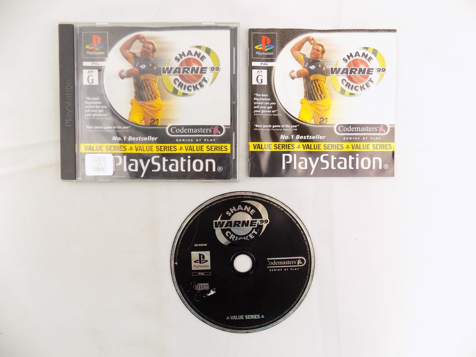 Mint Disc Playstation 1 Ps1 Value Series Shane Warne Cricket '99 1999 - Inc M...