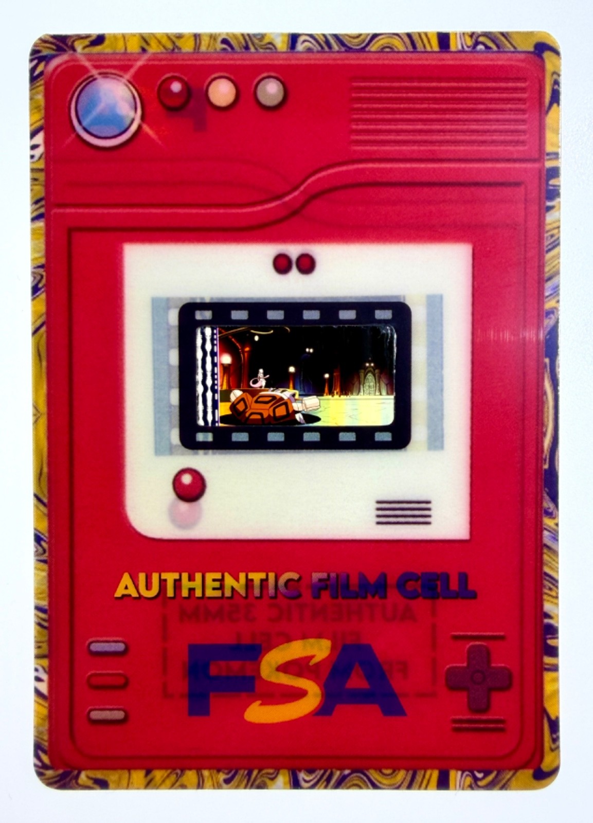 Pokemon Red FSA 35mm Film Cell - Mewtwo & Blastoise - Mewtwo Strikes Back