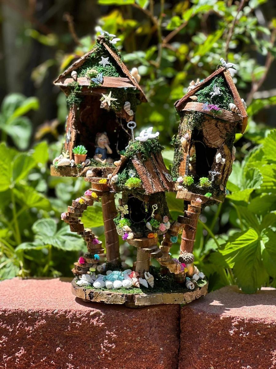 Fairy House Little Wonders Fully Decorated and Has Lights
