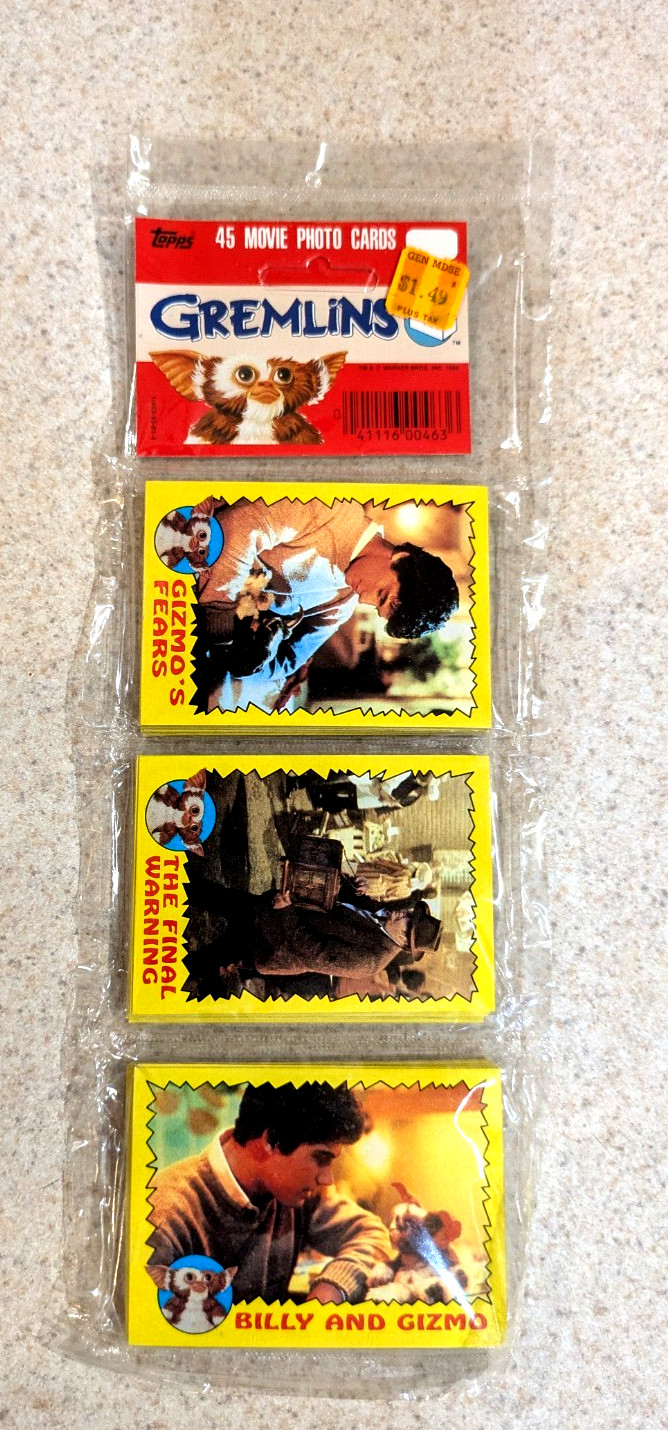 1984 Topps Rack Pack - Gremlins - 45 Movie Photo Cards (SEALED)