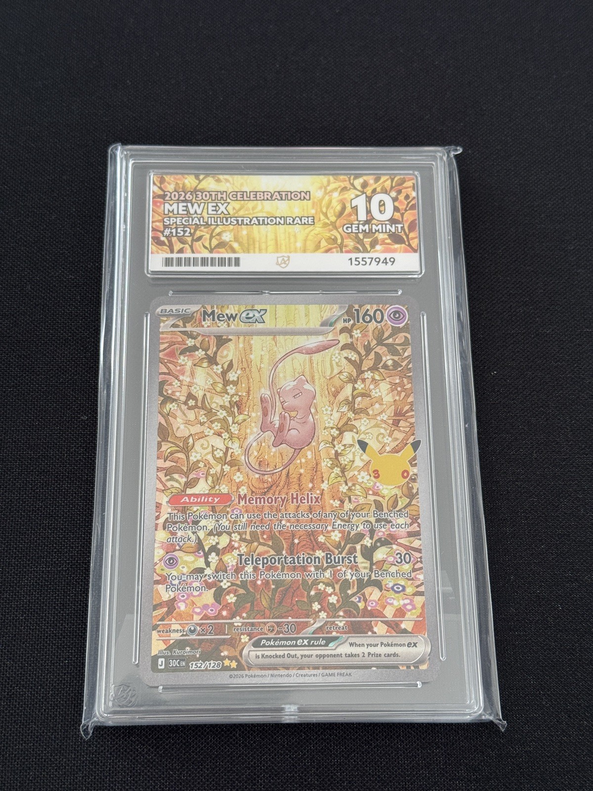 ACE 10 30th Mew 152 /128 ex PERFECT Celebration Anniversary SIR Pokemon Mint PSA
