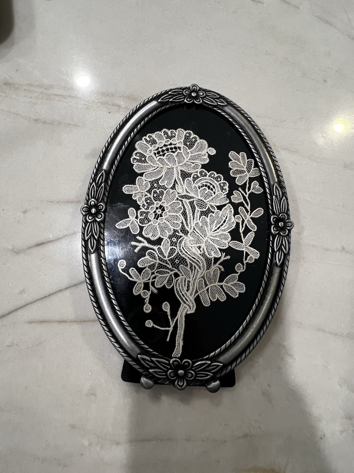 Flander’s Lace - Framed flower handmaid RARE vintage with Authentic certificate