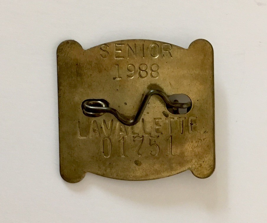 1988 RARE VINTAGE METAL SUMMER SEASON BEACH BADGE  LAVALLETTE, NJ