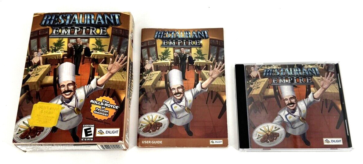Restaurant Empire PC CD-ROM Video Game Rated E Complete w/Box