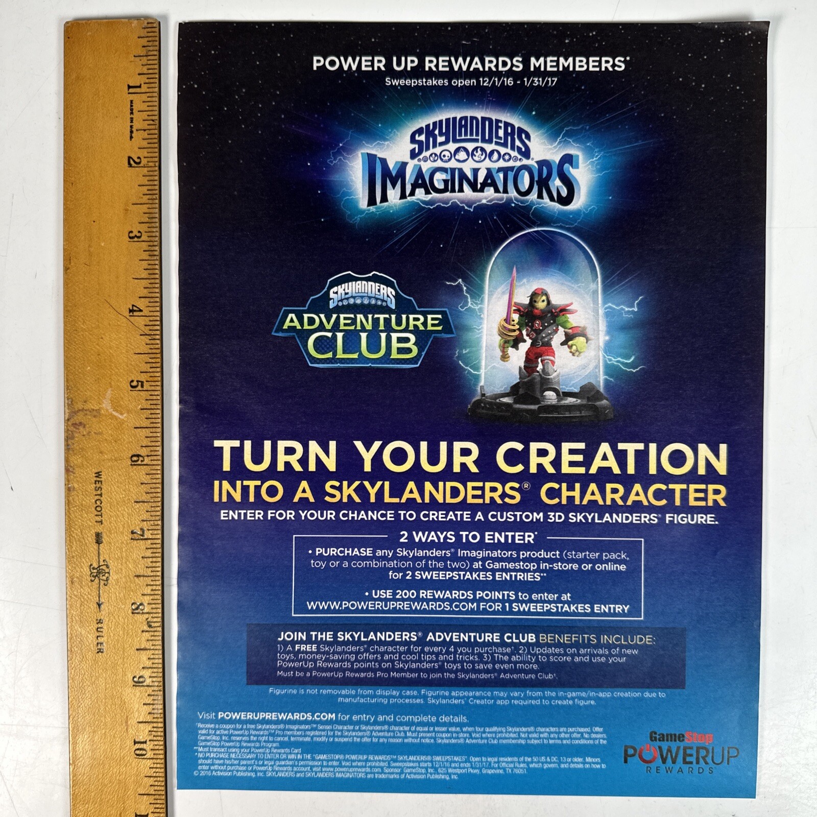 Skylanders Imaginators Adventure Club Original Magazine Print Ad