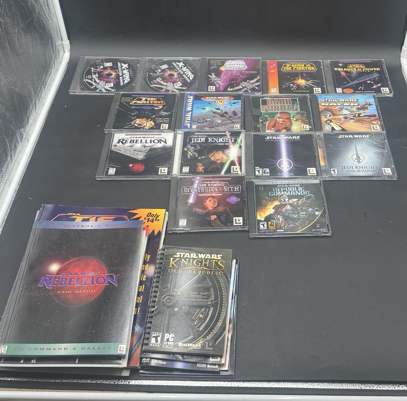 Star Wars PC Game Lot 13 Games Jedi Academy Republic Commando X-Wing Rebellion
