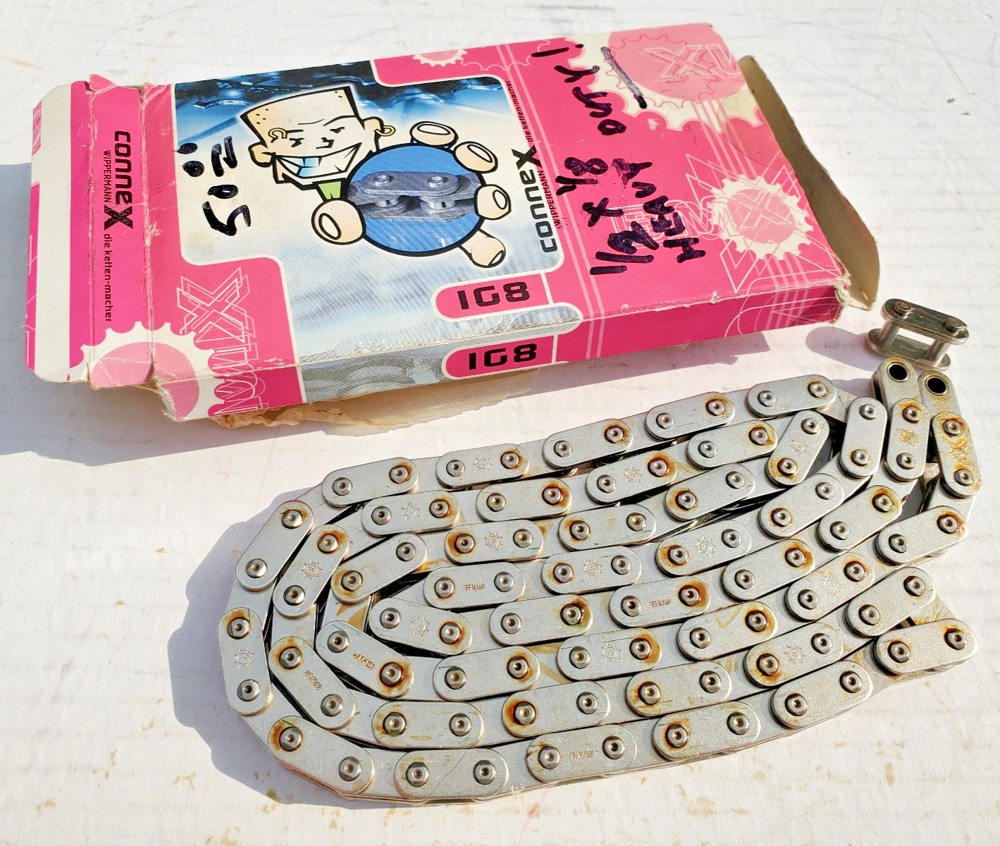 NOS Connex Wippermann IG8 Heavy Duty BMX Bicycle Chain 1 spd 96L Vtg GT DK Haro