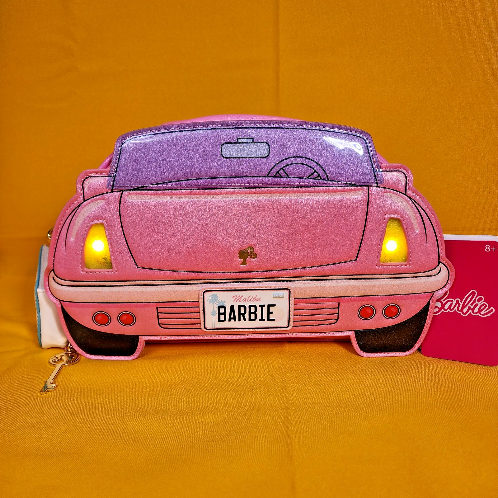 Loungefly Barbie Corvette Light-Up Figural Crossbody Handbag with Coin Purse NEW
