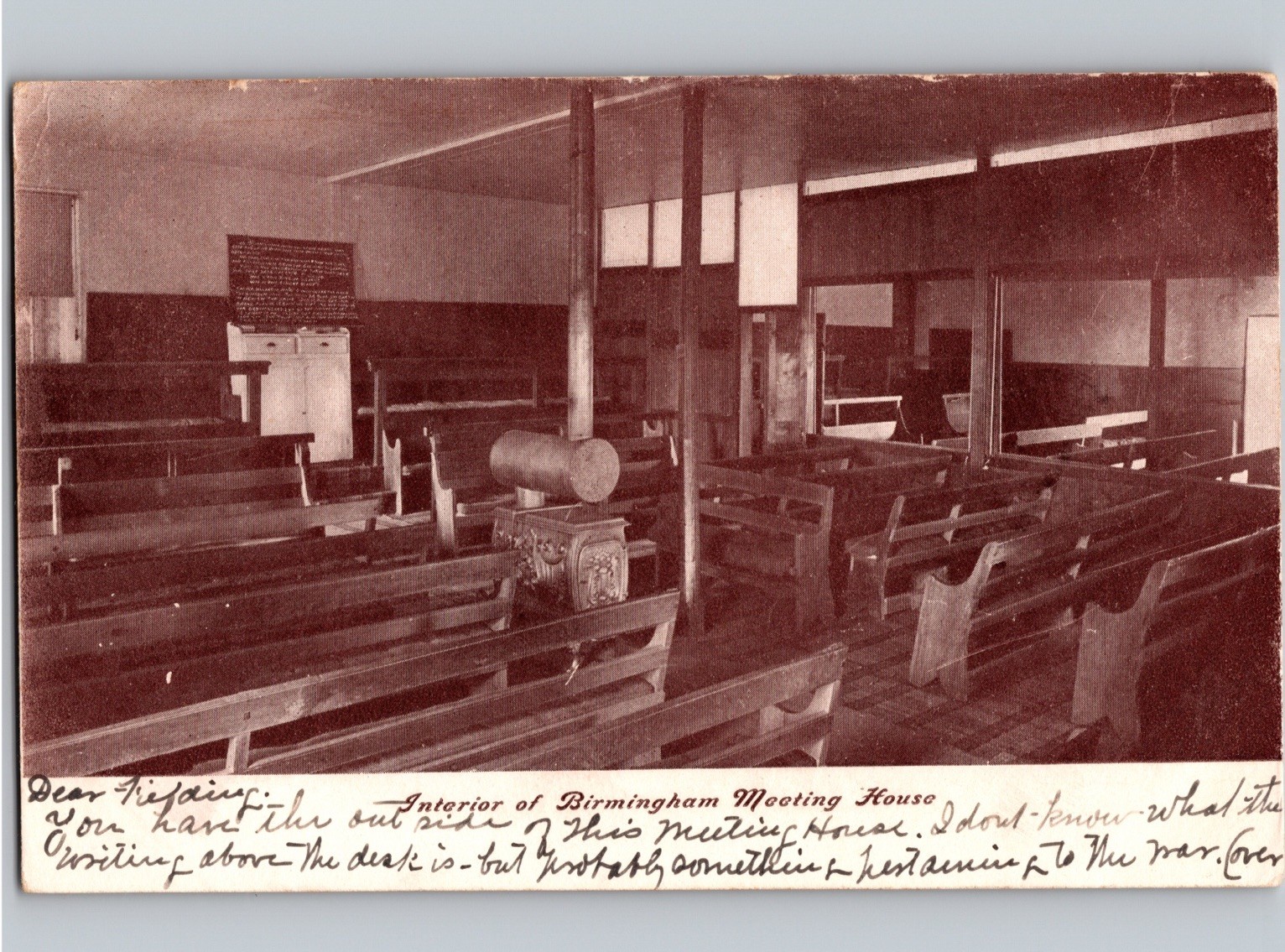 c1905 Interior View Meeting House Birmingham Alabama AL Jefferson Shelby County