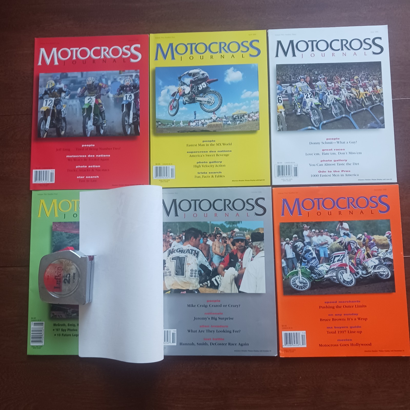 MOTOCROSS JOURNAL ACTION LOT OF 30 ISSUES VOL. 2-7 1996-2001 VINTAGE MCGRATH VMX
