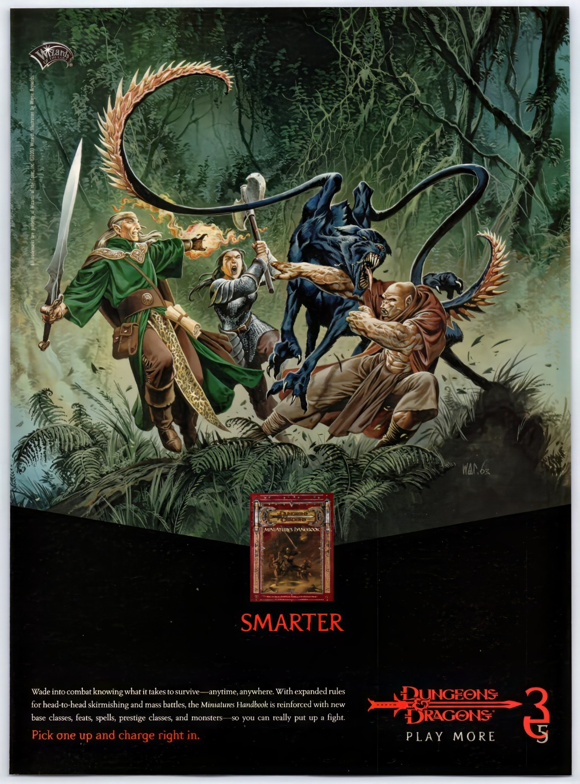 Dungeons & Dragons Miniatures Handbook - Original Ad - D&D Promo Art 2003