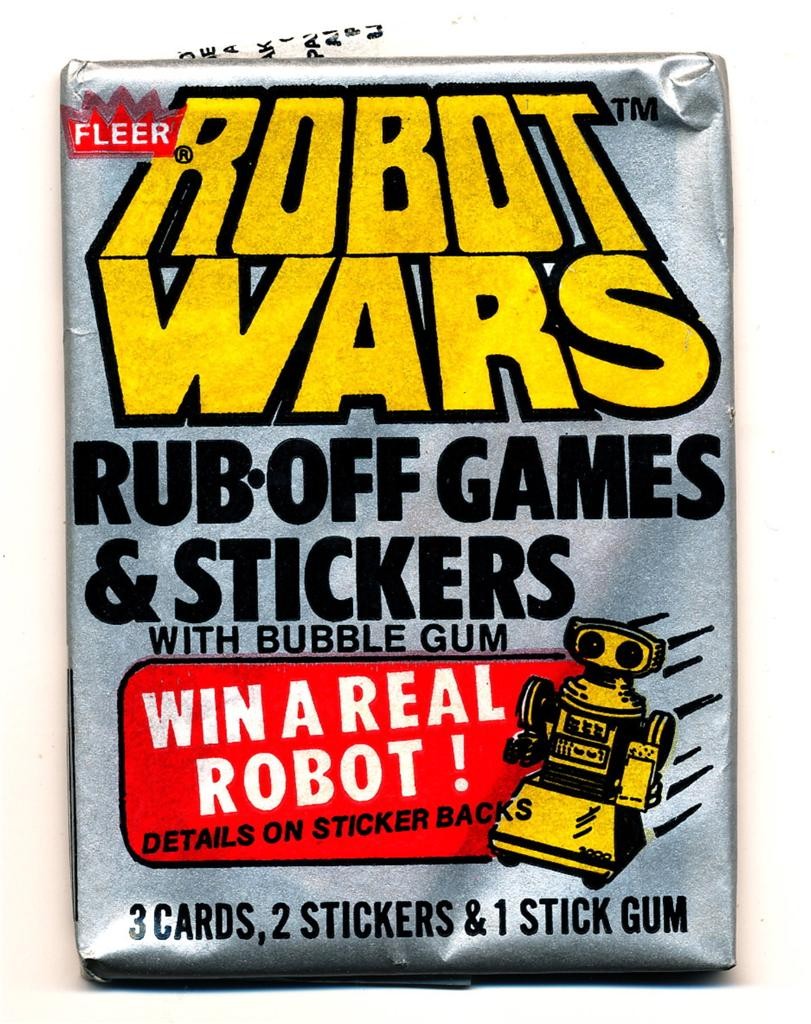 1985 Fleer Robot Wars Trading Card Pack