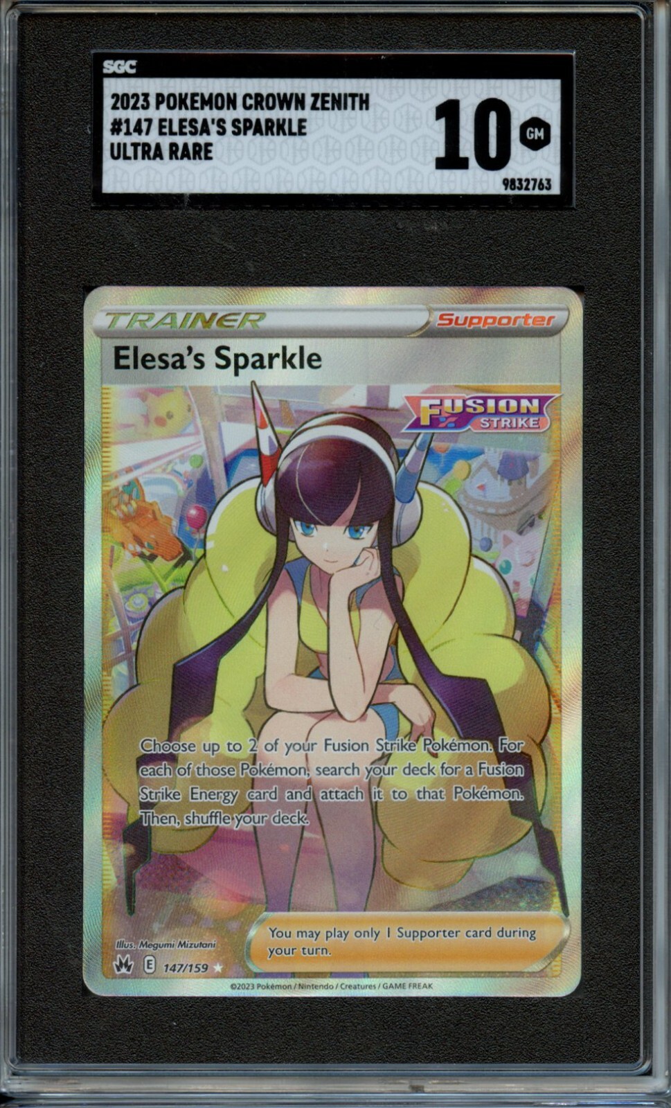 2023 Pokemon Elesa’s Sparkle Ultra Rare SGC 10