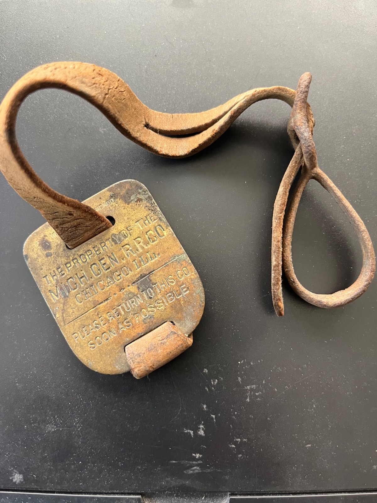 Vintage Michigan Central Railroad MCRR Baggage Tag Luggage Tag