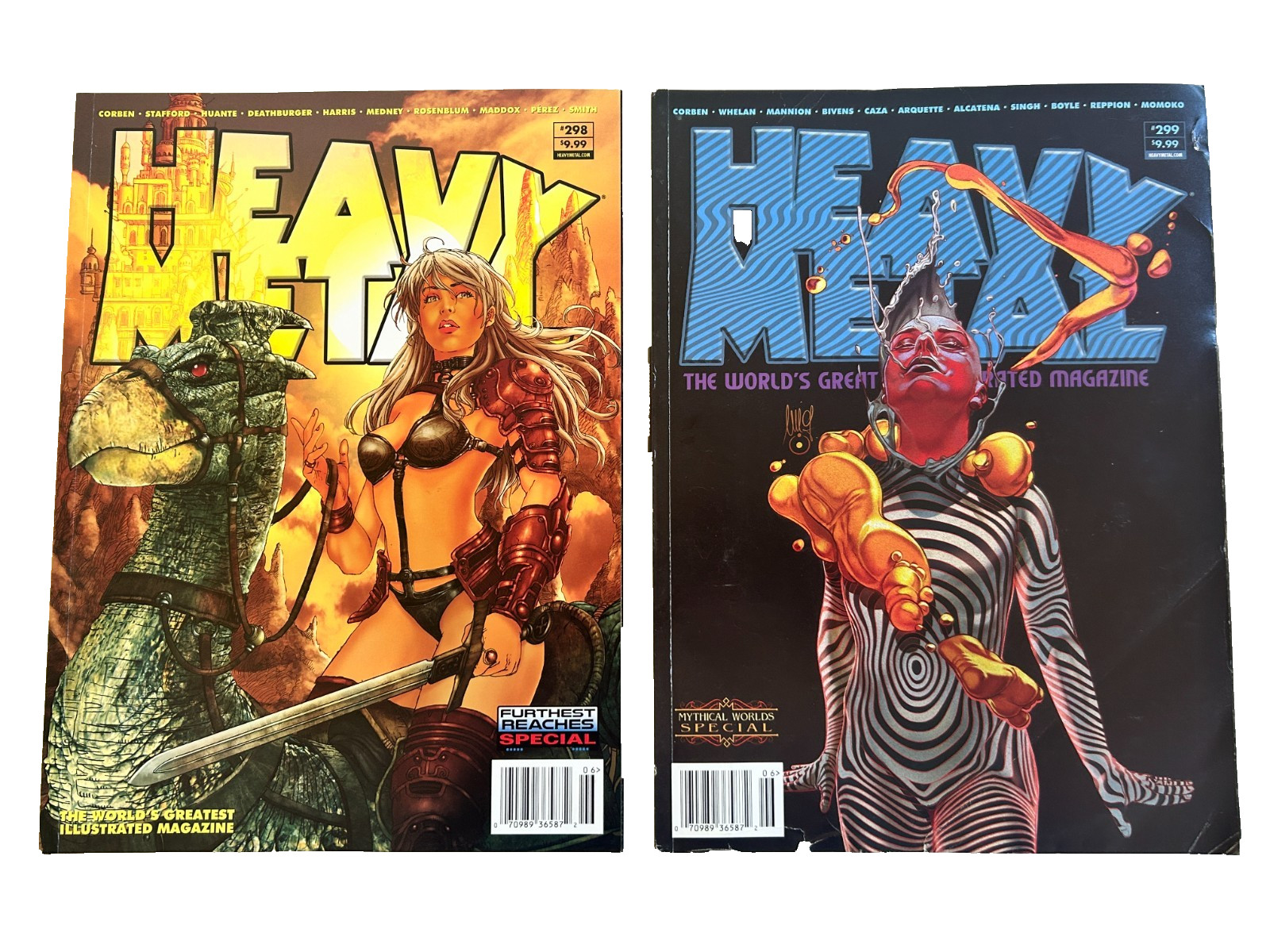 HEAVY METAL Magazine 298 and 299 -  Furthest Reaches & Mythical Worlds Specials