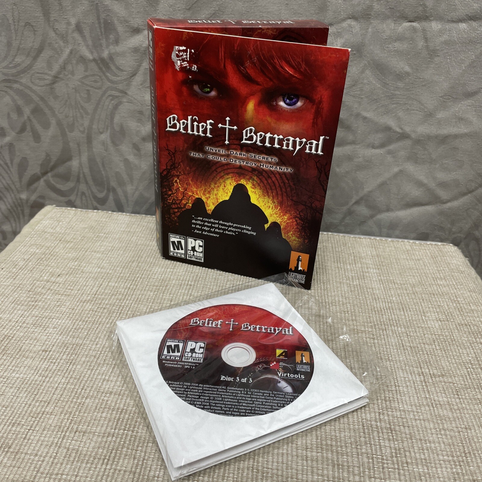 Belief Betrayal Unveil Dark secrets pc cd rom with manual