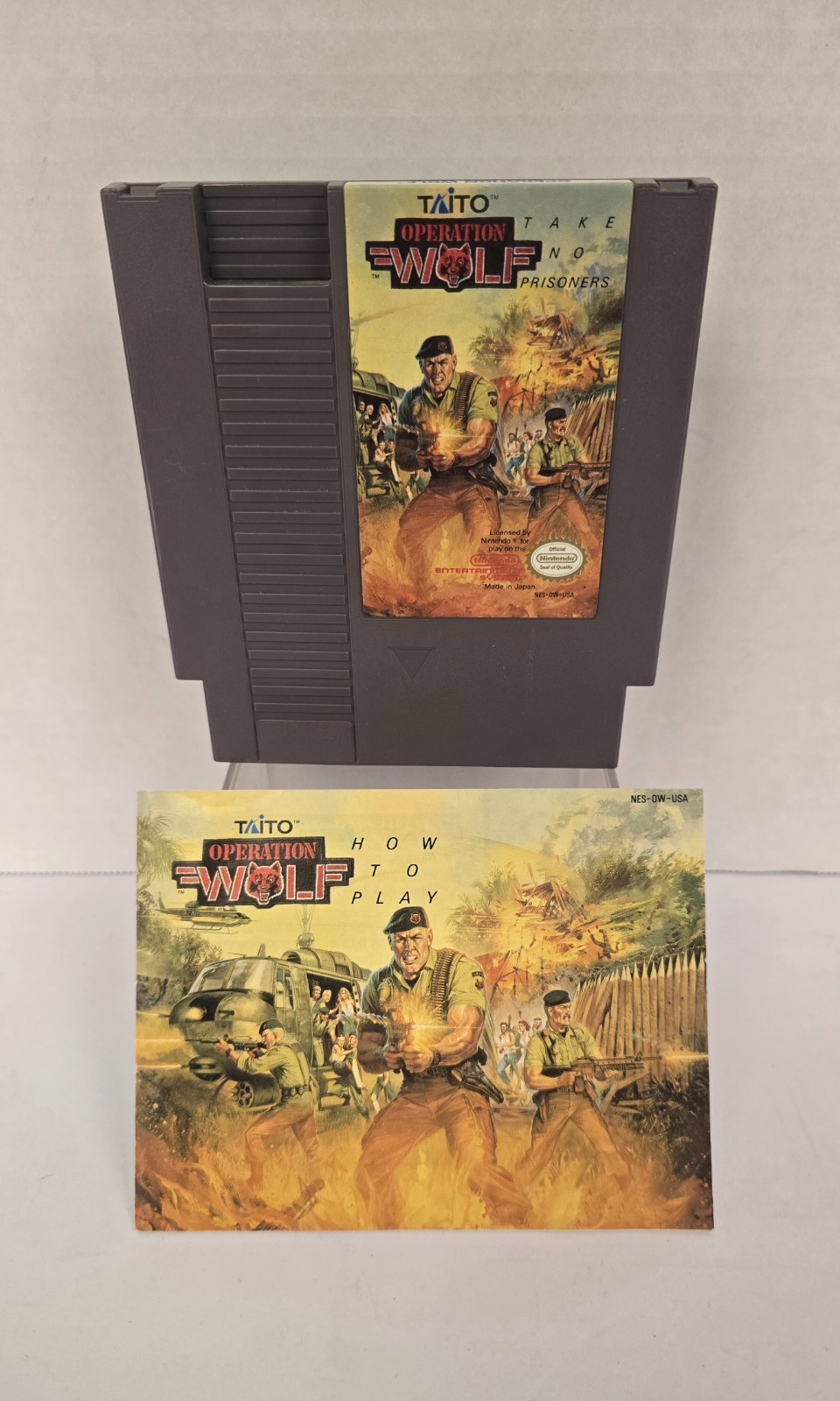 Nintendo NES Operation Wolf: Take no Prisoners Manual Authentic *Tested & Works*