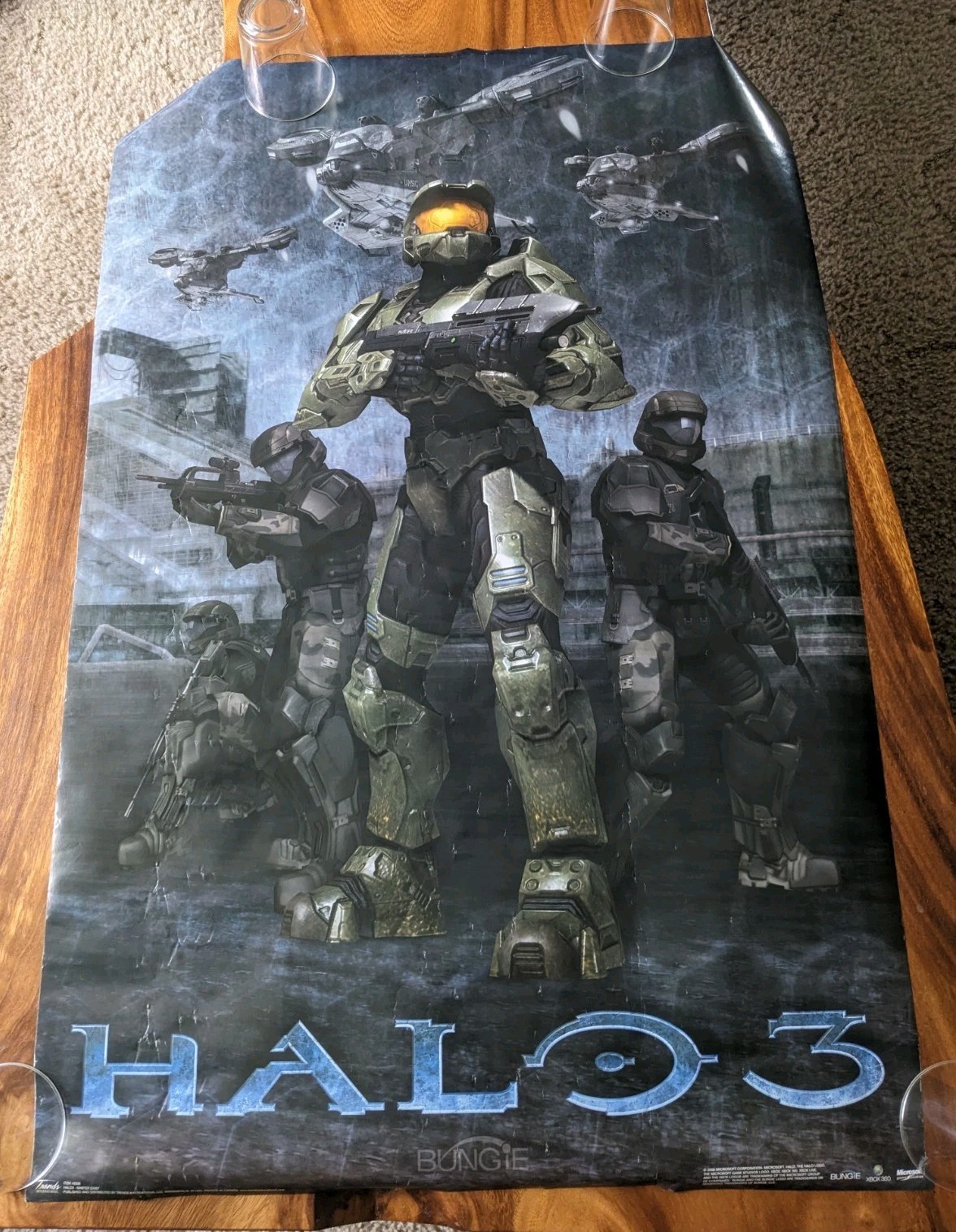 Halo 3 Master Chief  & Spartans RARE Original 2008 Microsoft #9308 Poster 