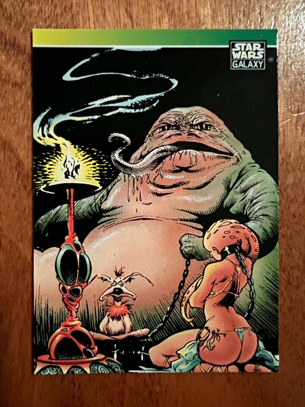 1993 Topps Star Wars Galaxy #104 Sam Kieth A Jabba the Hutt Oola Salacious Crumb