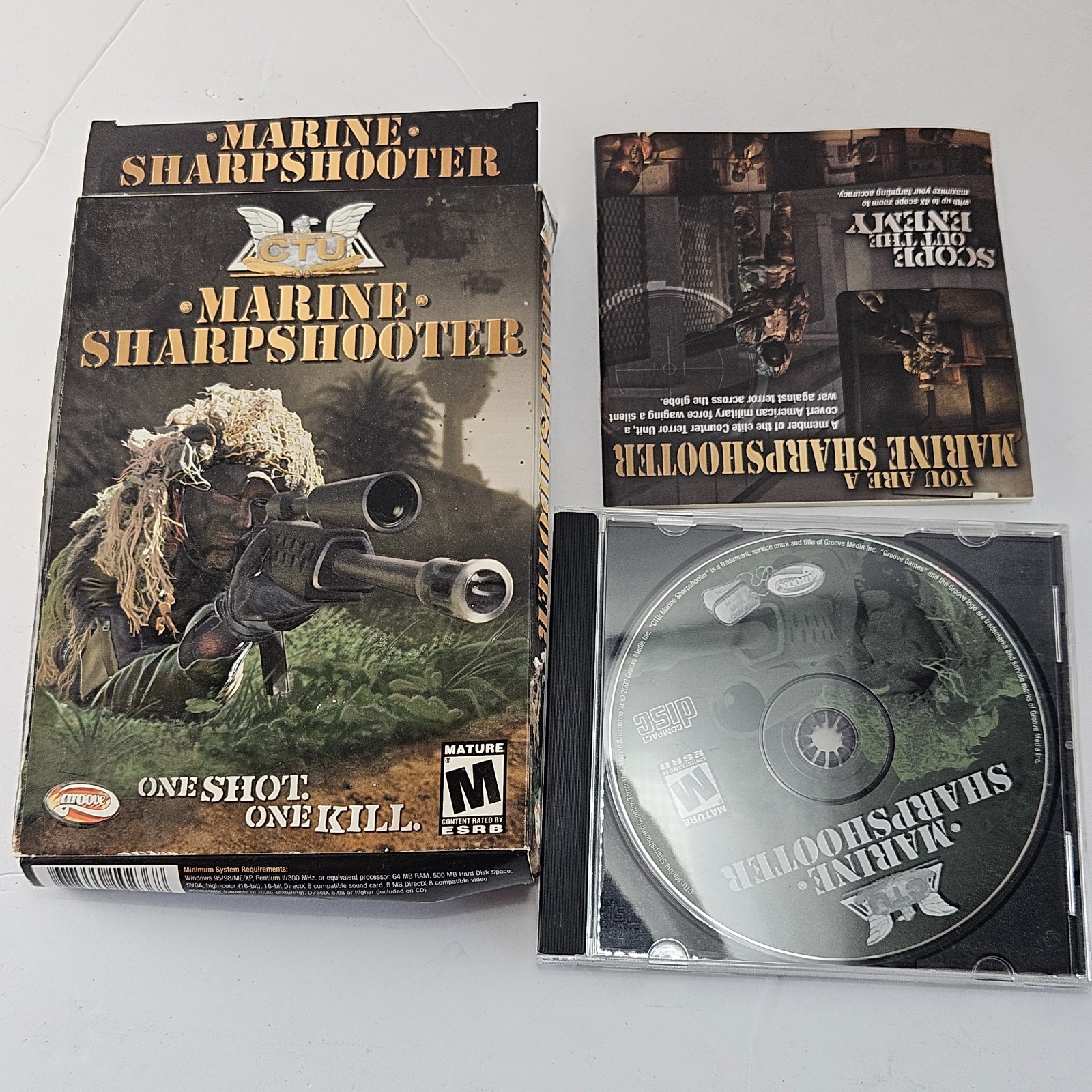 CTU Marine Sharpshooter PC Game Complete w/ Manual - Groove Games Sniper 2003