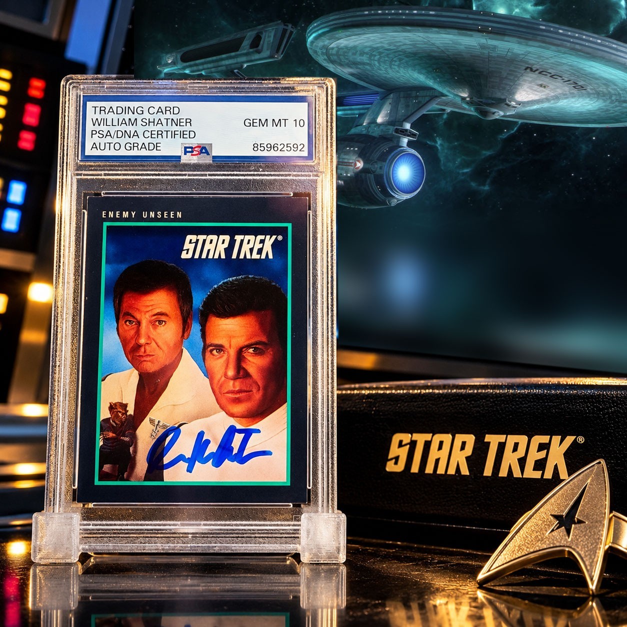 WILLIAM SHATNER AUTOGRAPH • PSA/DNA GEM MINT 10 • STAR TREK 25th ANNIVERSARY🖖