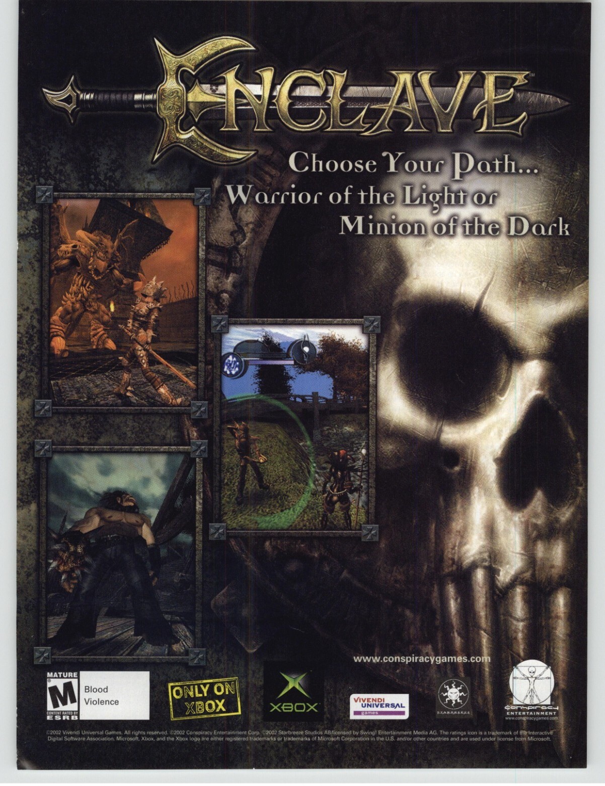 Enclave PC RPG Video Game Room Art 2002 Vintage Print Ad Man Cave Poster 