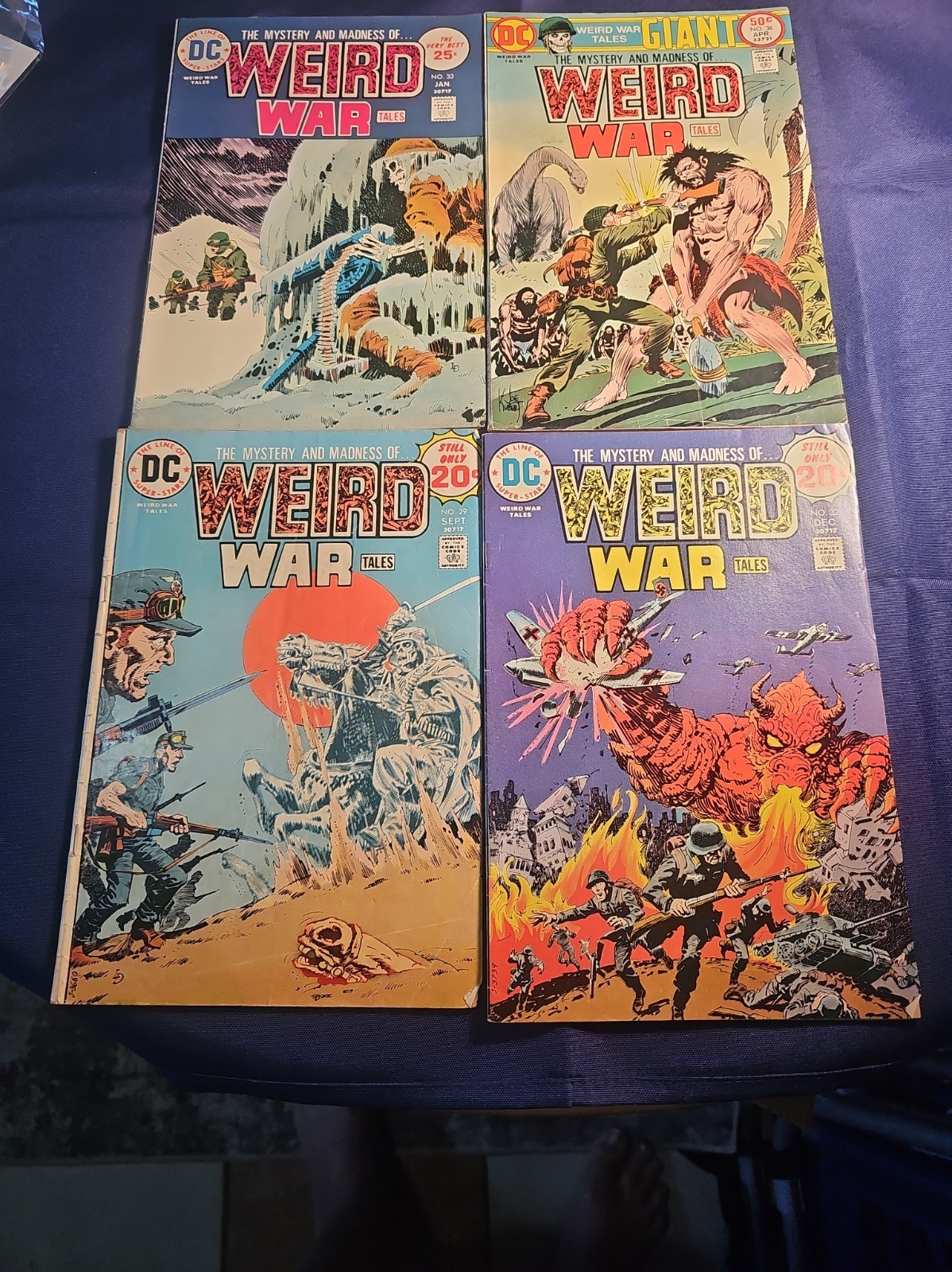 Weird War Tales Lot. Issues #29,32,33,36
