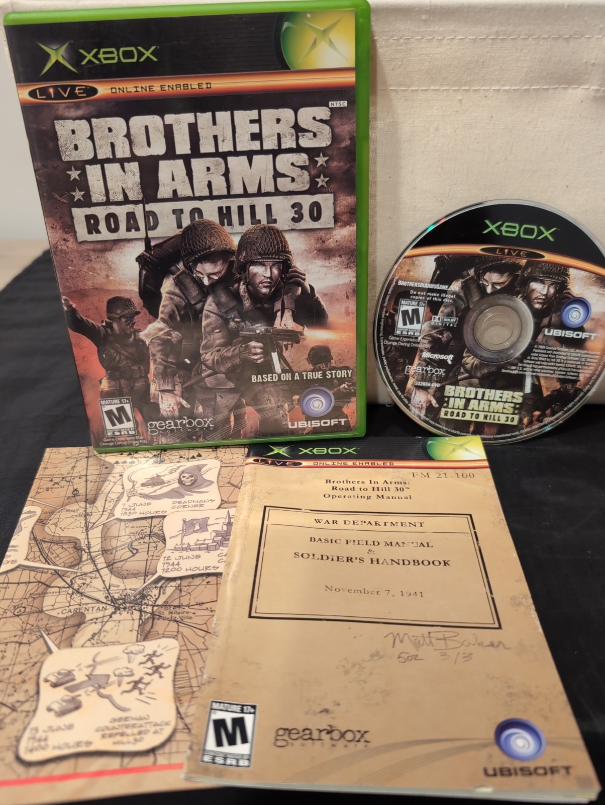 Brothers in Arms: Road to Hill 30 (Original Xbox) Complete w/ Manual 