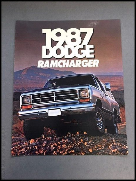 1987 Dodge Ramcharger Vintage Car Sales Brochure Catalog