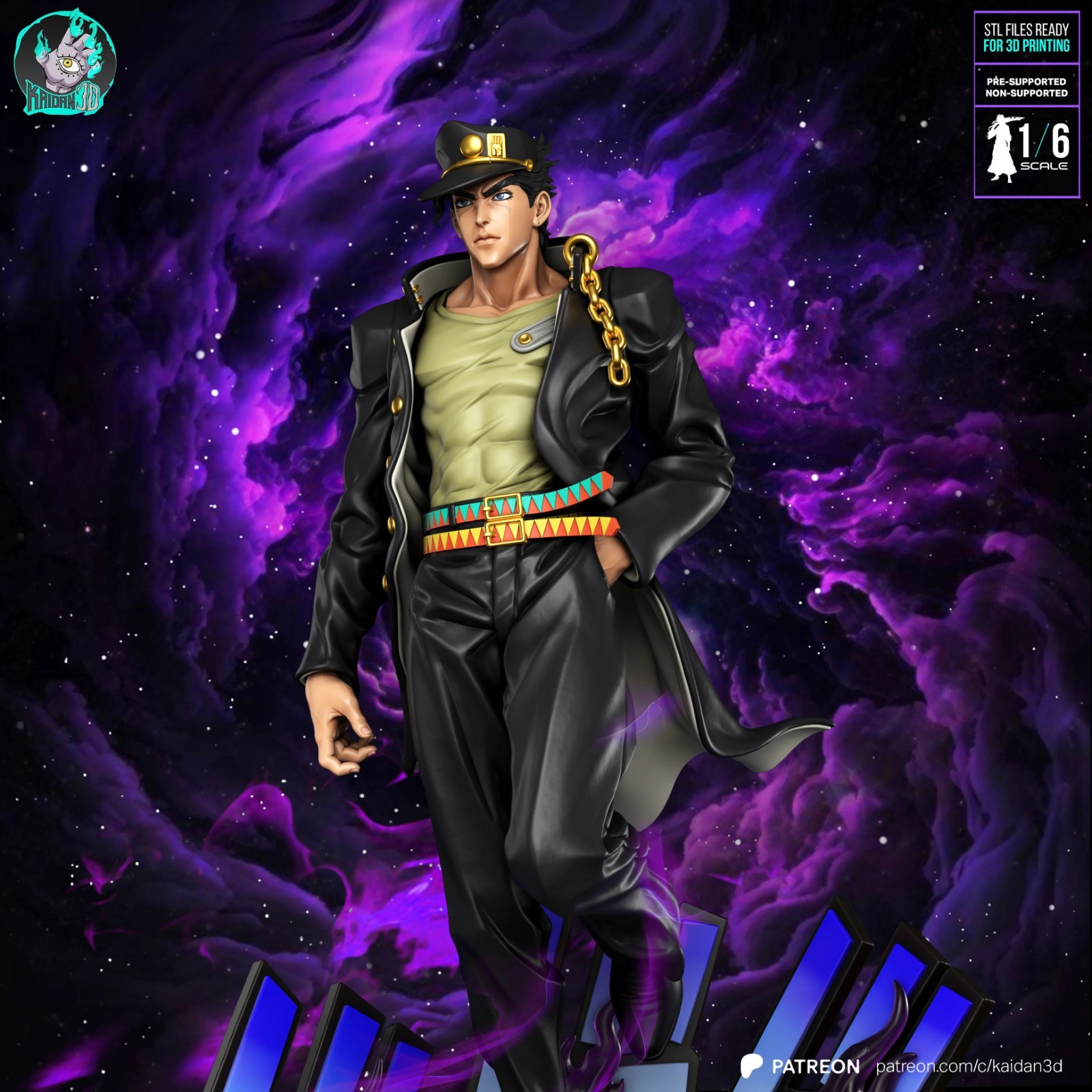 1:6 Jotaro Kujo JoJo's Bizarre Adventure Fan Art UNPAINTED High Quality GK