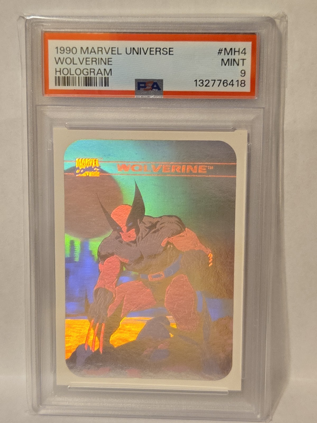 1990 Impel Marvel Universe #MH4 WOLVERINE Hologram PSA 9
