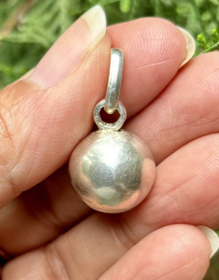 999 Pure Silver Hindu Religious Solid Silver Ball Pendant 16.5 gm , 1 Pc