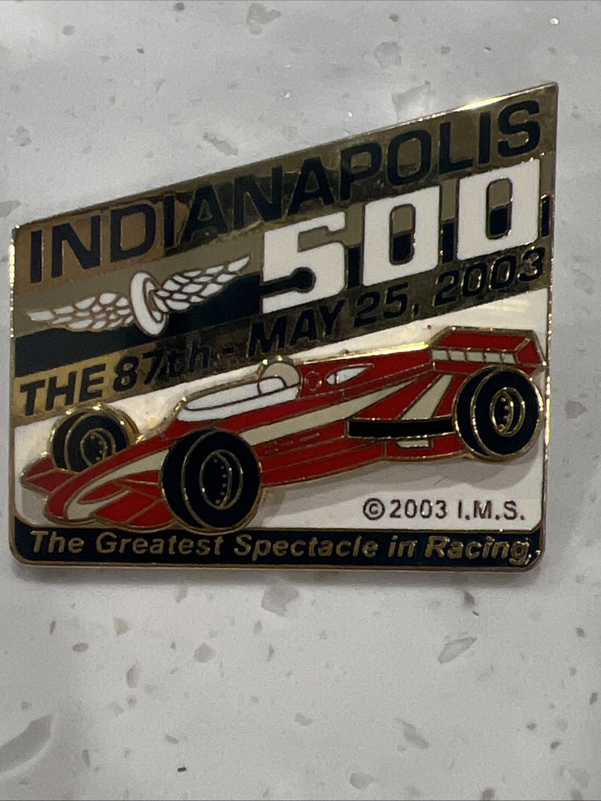 Indy 500 IndyCar Lapel Hat Pin Indianapolis Motor Speedway Exclusive 2003 87th