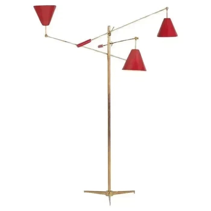 1950's Mid Century Angelo Modern Italian Style Arredoluce Triennale Floor Lamp